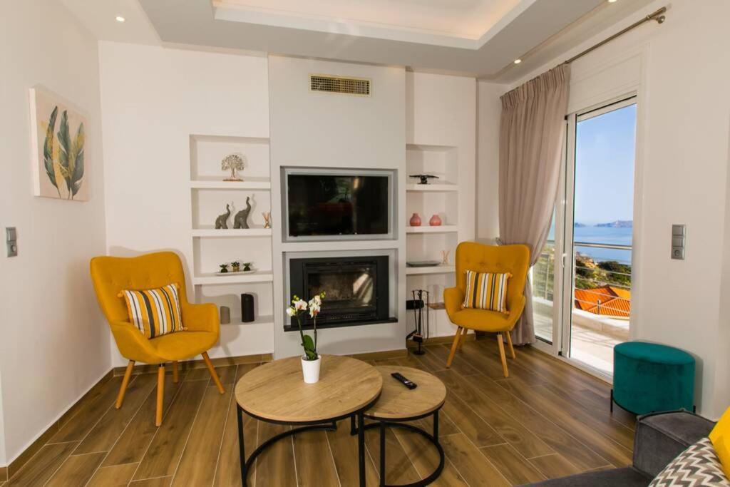 Chrysi'S Ocean View Retreat Villa Kerames Eksteriør bilde